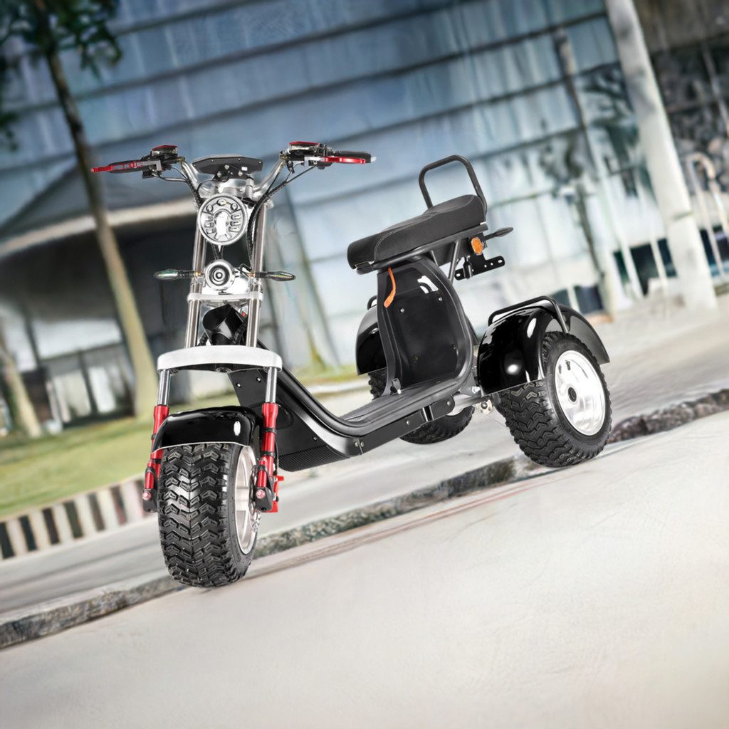 STW GmbH E-Motorroller Urban Chopper Trike Elektro-Dreirad E-Roller 2x 2000W Neigbar, 45 km/h