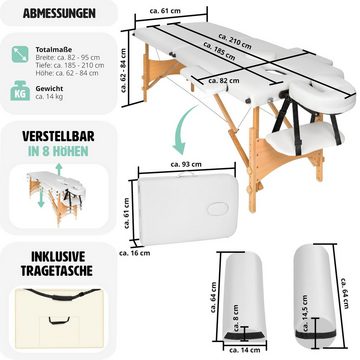 tectake Massageliege Freddi (Set, 1-St., mit Tragetasche)