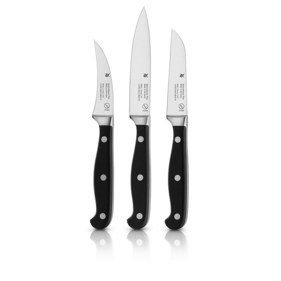 WMF Messer-Set Spitzenklasse Plus (Set, 3-tlg), Obst- und Gemüseset, Made  in Germany