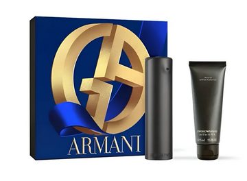 Giorgio Armani Eau de Parfum Emporio Armani Spray 50ml, Shower gel 75 ml, Geschenkset Man, 2-tlg., Herrenduft, Emporio Armani he, Sinnlich-holzige Duftnote für Männer