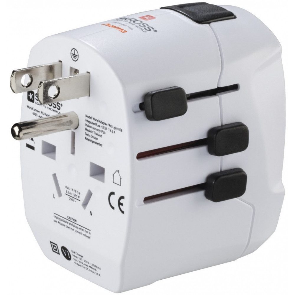 Hama Hama Weltreiseadapter Set World Travel Reiseadapter Audio- & Video-Adapter Typ A, B, C, G zu Typ A, B, C, G
