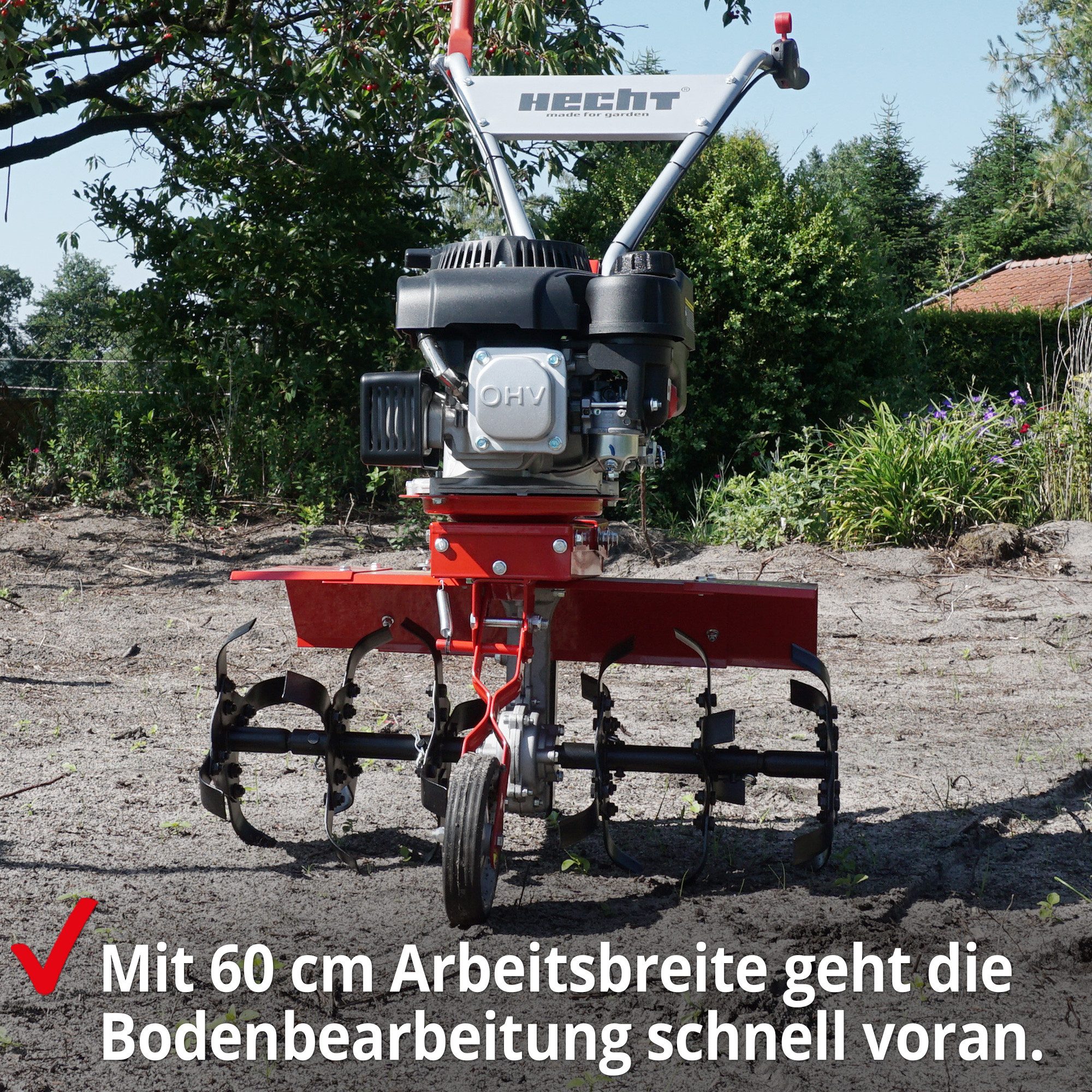 Hecht Benzinmotorhacke Gartenfräse 3,7 PS 24 günstig online kaufen