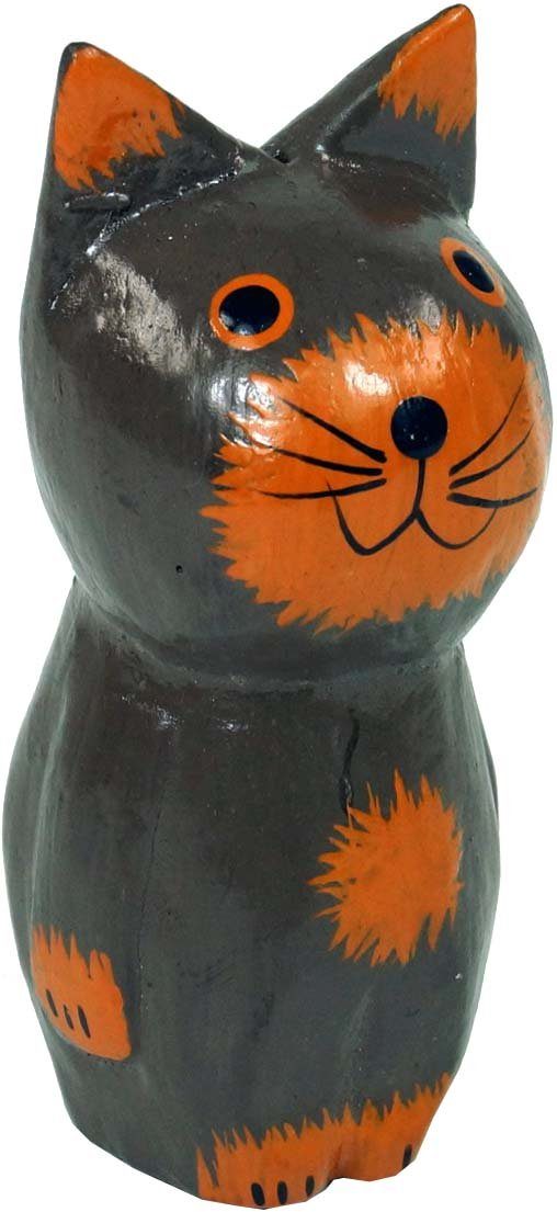 Guru-Shop Dekofigur Deko Katze, Holzkatze