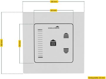 SCHELLENBERG Schalter Jalousieschalter, Rollladenschalter mit Touch 17140 (1-St), mit Zeitsteuerung für Rolladen- oder Raffstore Mororen