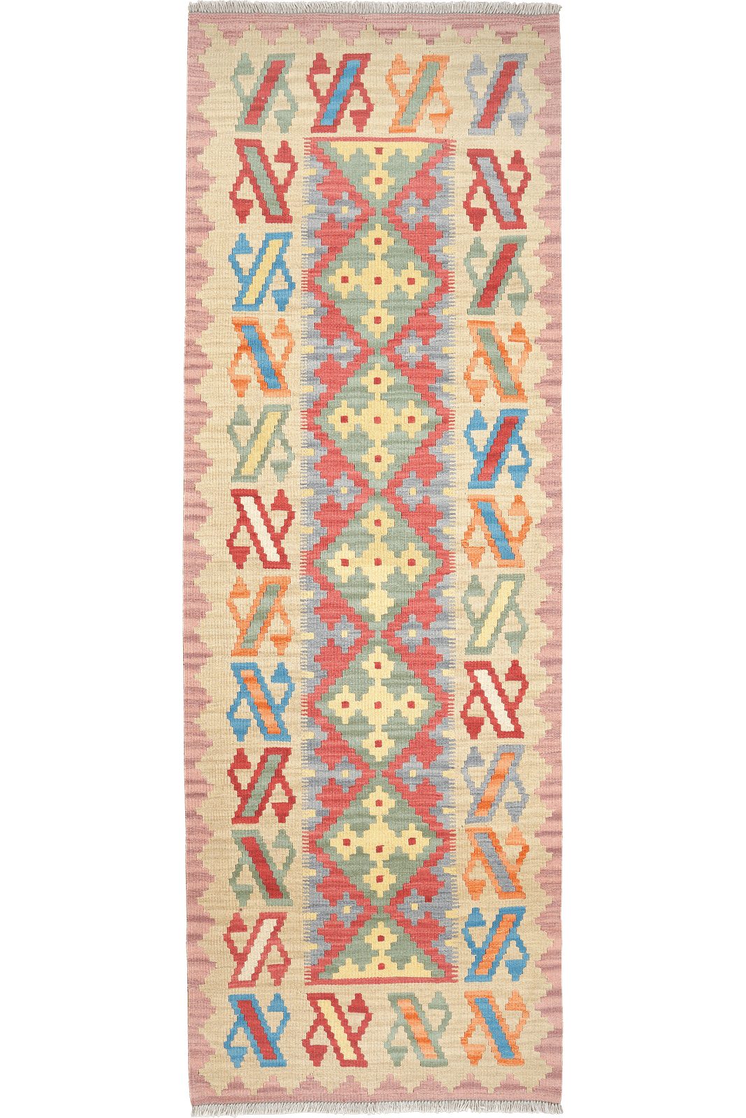 Looma Teppich Kelim Gashgai 243x81cm, rechteckig, Höhe: 5 mm, Gashgai, Schurwolle, Unikat