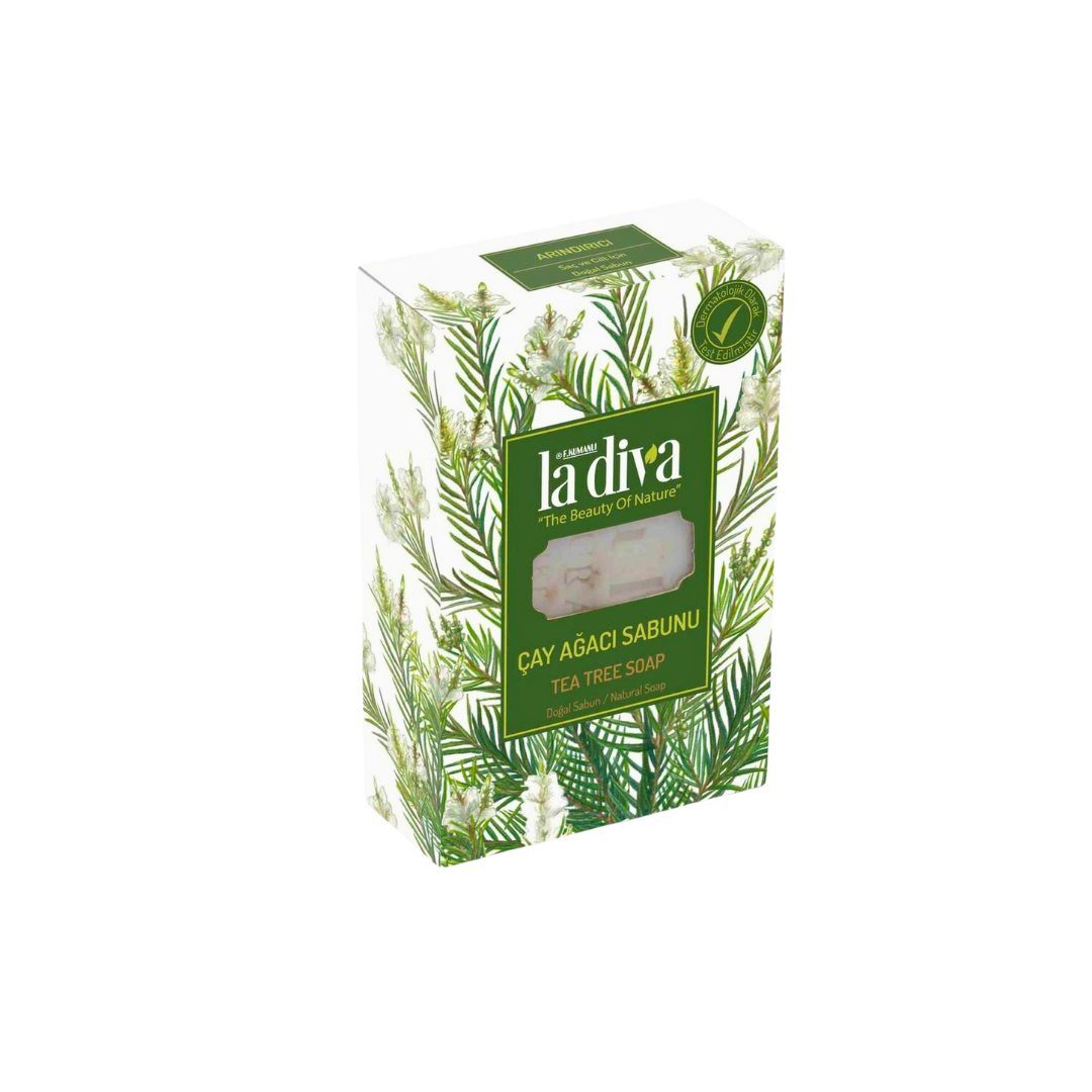Handseife Teebaumöl Seife 100 g, 1-tlg., für die tägliche Pflege, mit Peeling-Effekt