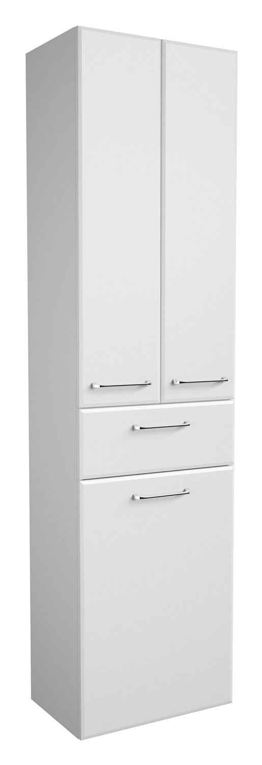 PELIPAL Hochschrank FILO, H 186 cm, Weiß Hochglanz, mit 2 Türen, 1 Schublade und 1 Wäschekippe