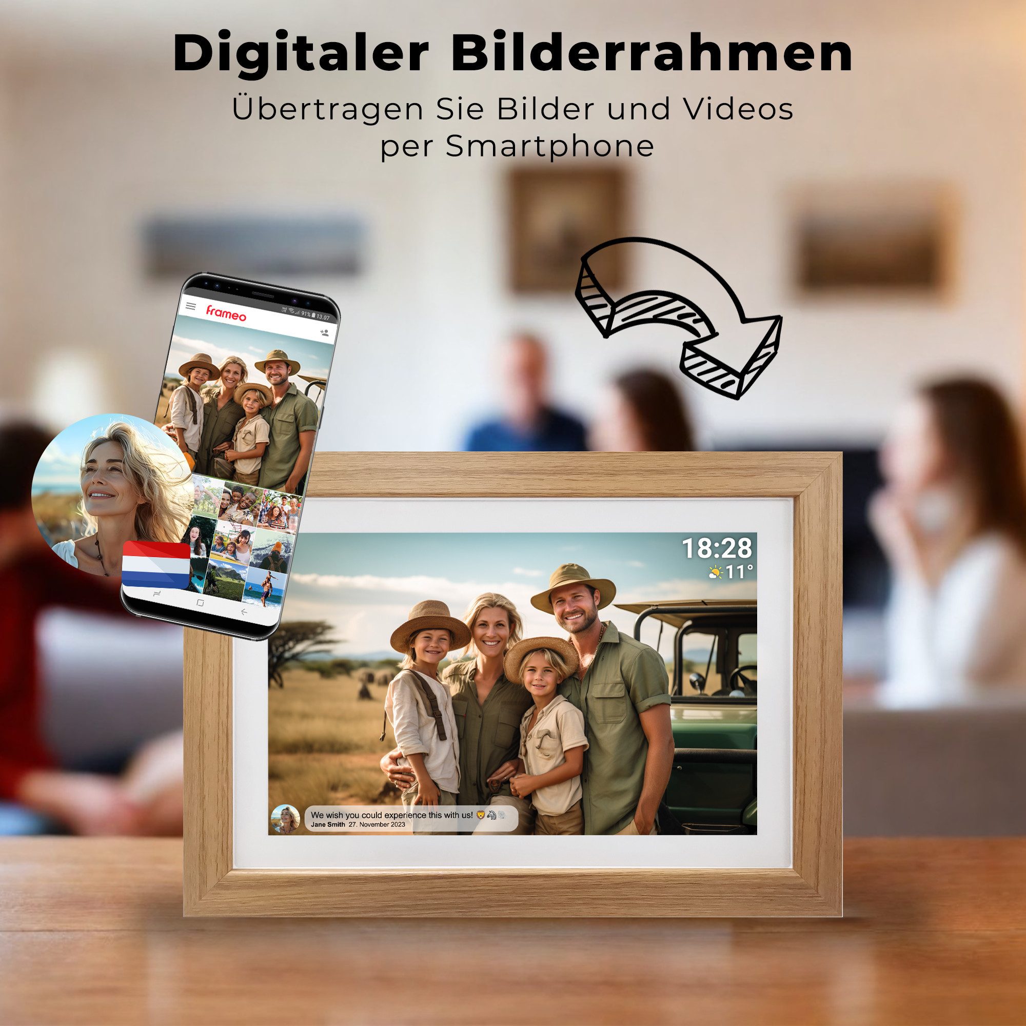 Denver PFF-1042LW Digitaler Bilderrahmen (25.65 cm/10.1 ", 16 GB) günstig online kaufen