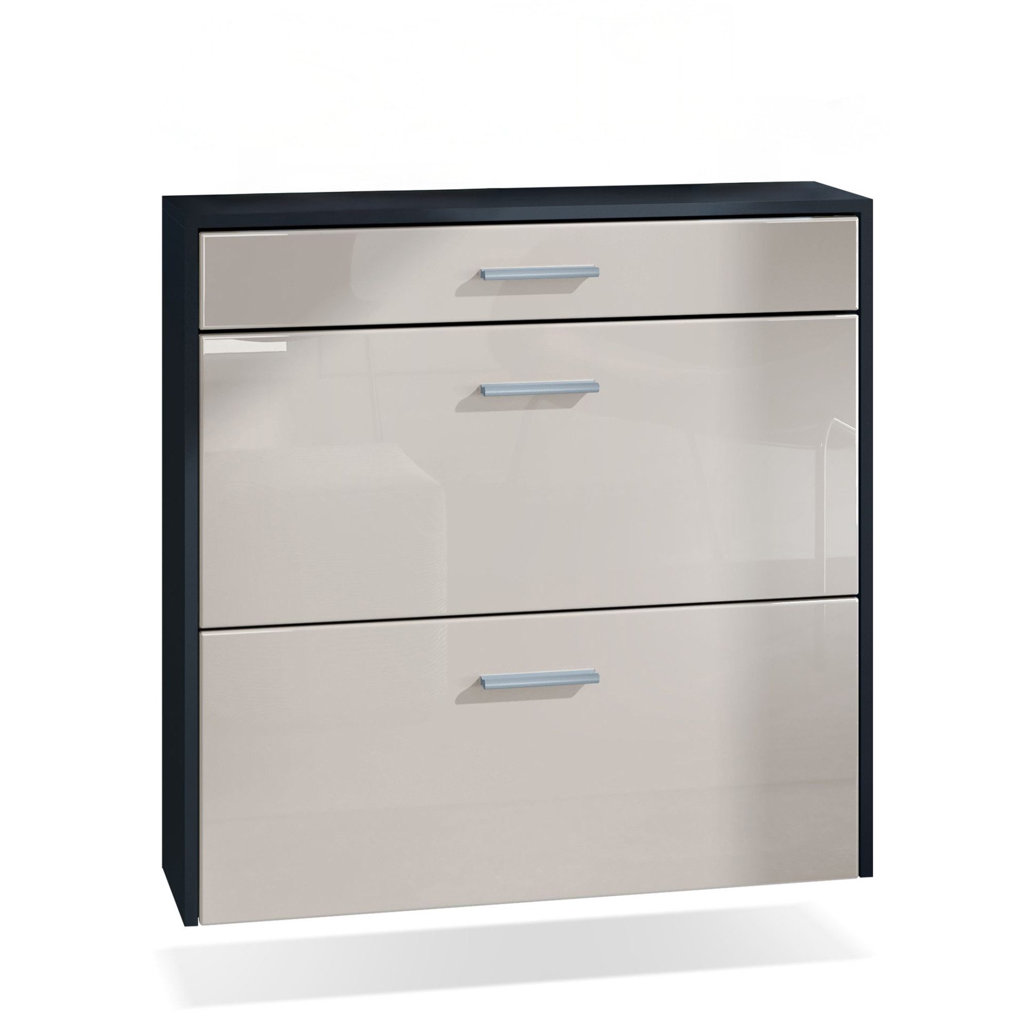 InnoFurn Schuhschrank Roma Air Schuhkipper (schmaler Flurschrank) Platzsparender Schuhkipper Flurschrank für Diele Flur Garderobe