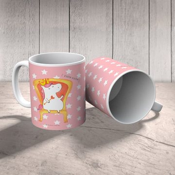 Mr. & Mrs. Panda Tasse Einhorn Prinzessin - Rot Pastell - Geschenk, Tasse, Unicorn, Keramikt, Keramik, Langlebige Designs