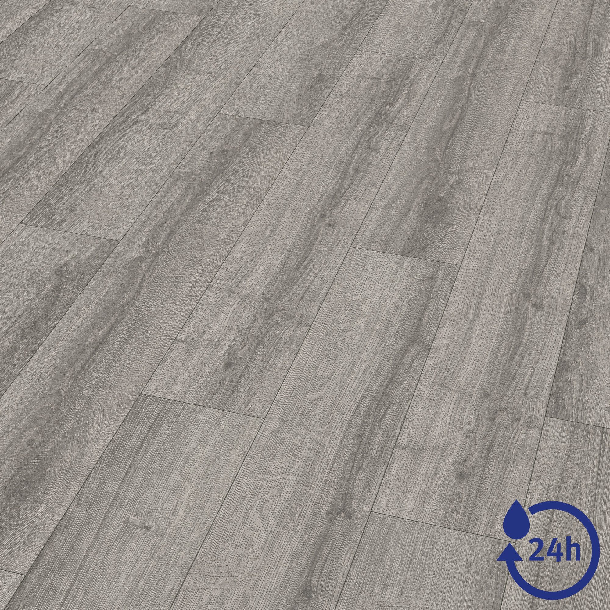 EGGER Laminat NatureSense Aqua EL2406 Sherman Eiche hellgrau, (8mm, 1,995m) günstig online kaufen