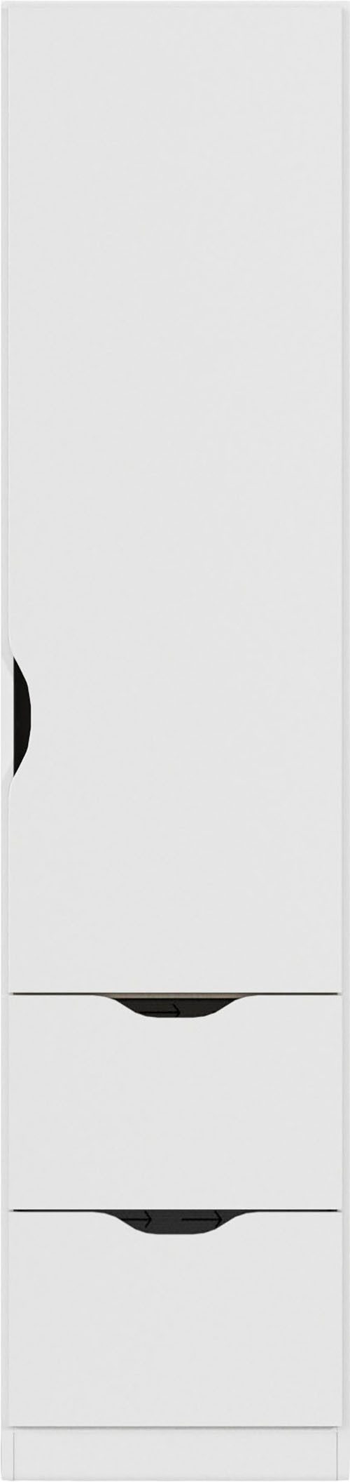 rauch Kleiderschrank Freiham mit Griffmulden und Schubkästen