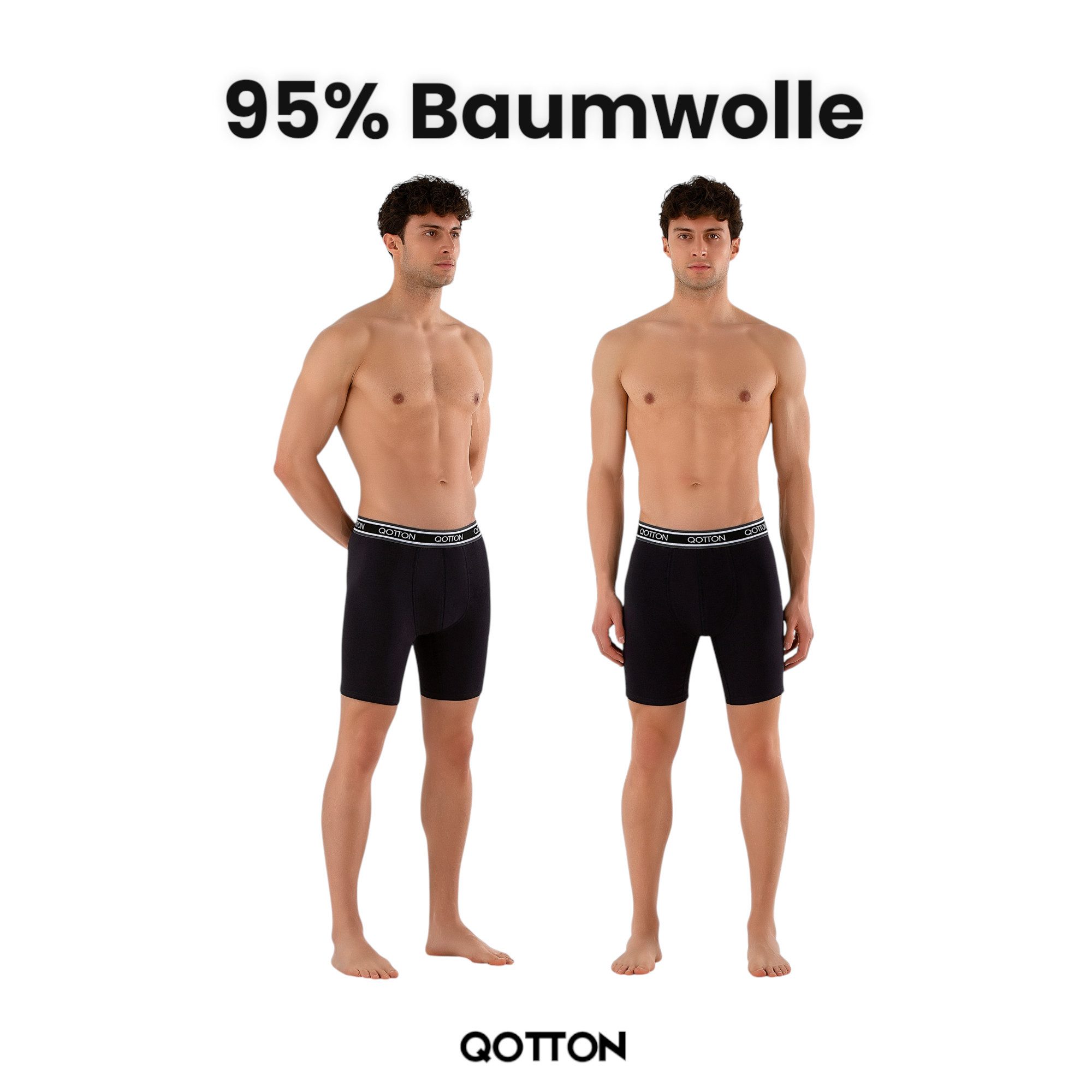 Qotton Boxershorts Langes Bein 6er Pack Baumwolle Boxershorts Unterwäsche H günstig online kaufen