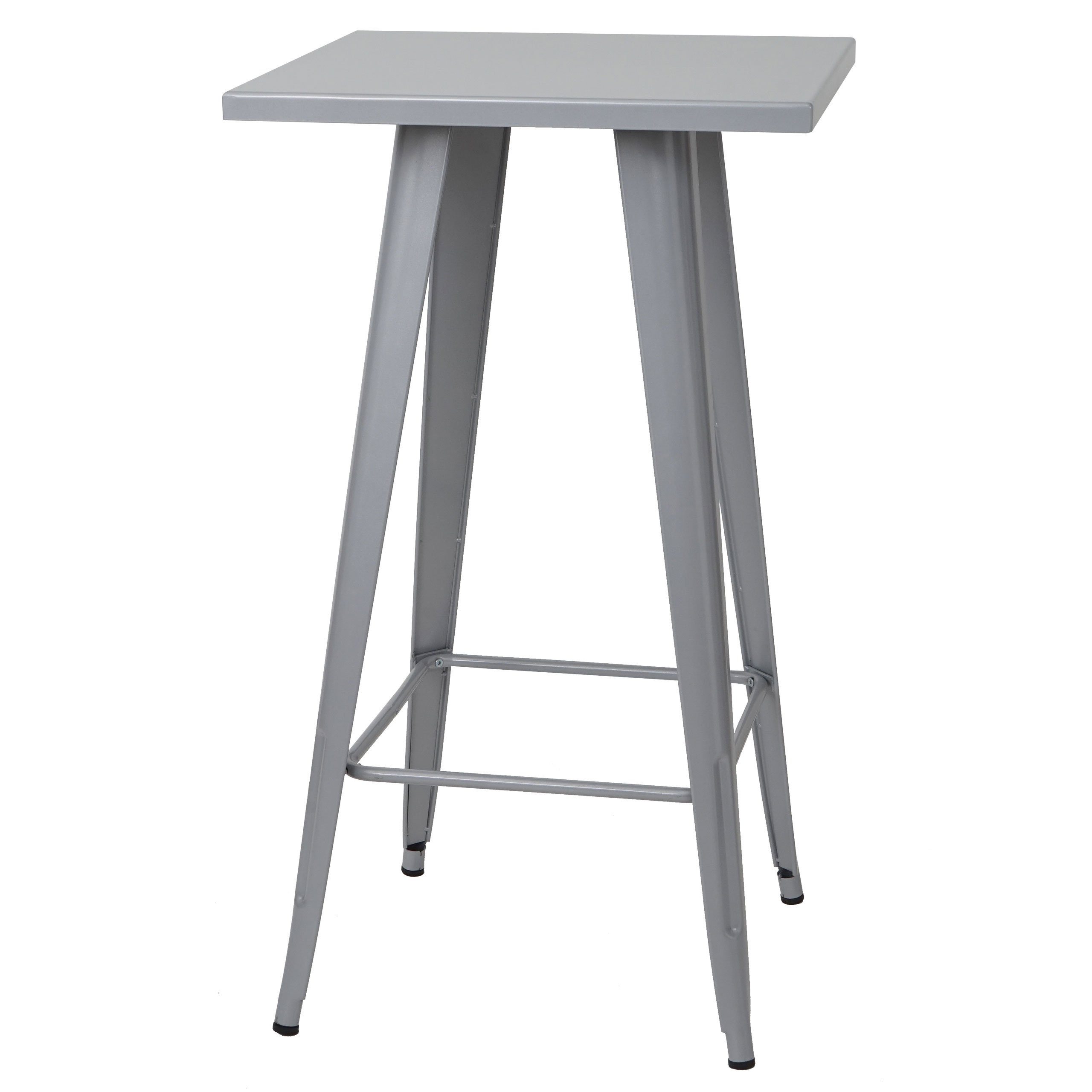 PROREGAL® Bistrotisch Stehtisch 105x60x60cm Metall Industriedesign Grau Bistrotisch Bartisch