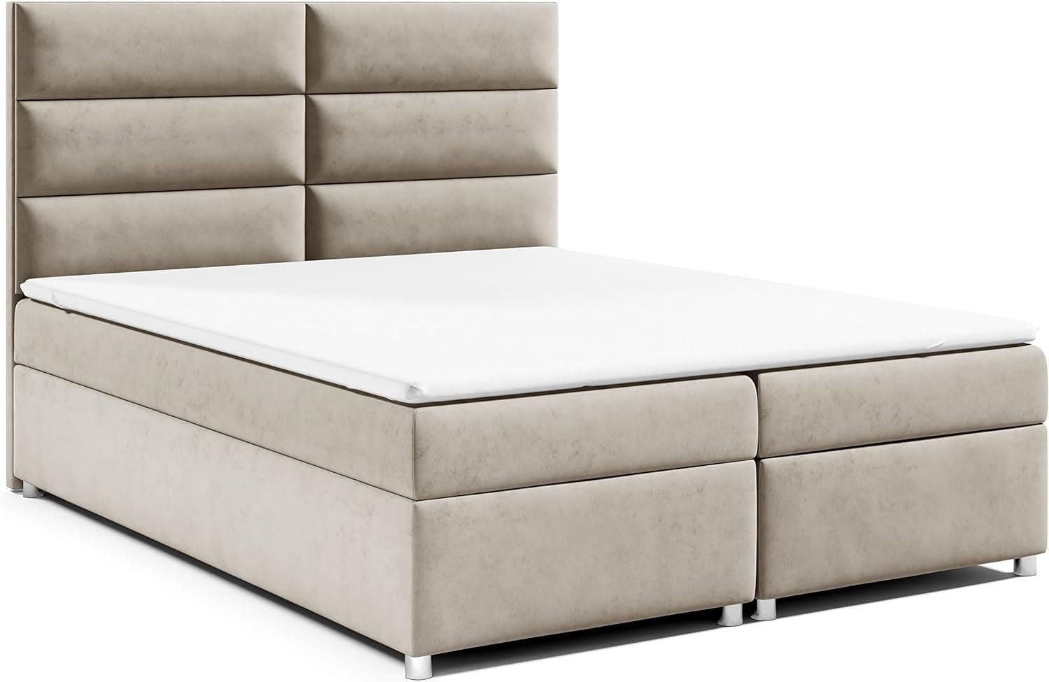 Best for Home Boxspringbett mit Bettkasten Trinity K-4 Bonellfederkern inkl. Topper (140x200 160x200 180x200 200x200 cm), mit Lieferung, Aufbau & Entsorgung, TOP- Preis-Leistungs-Verhältnis