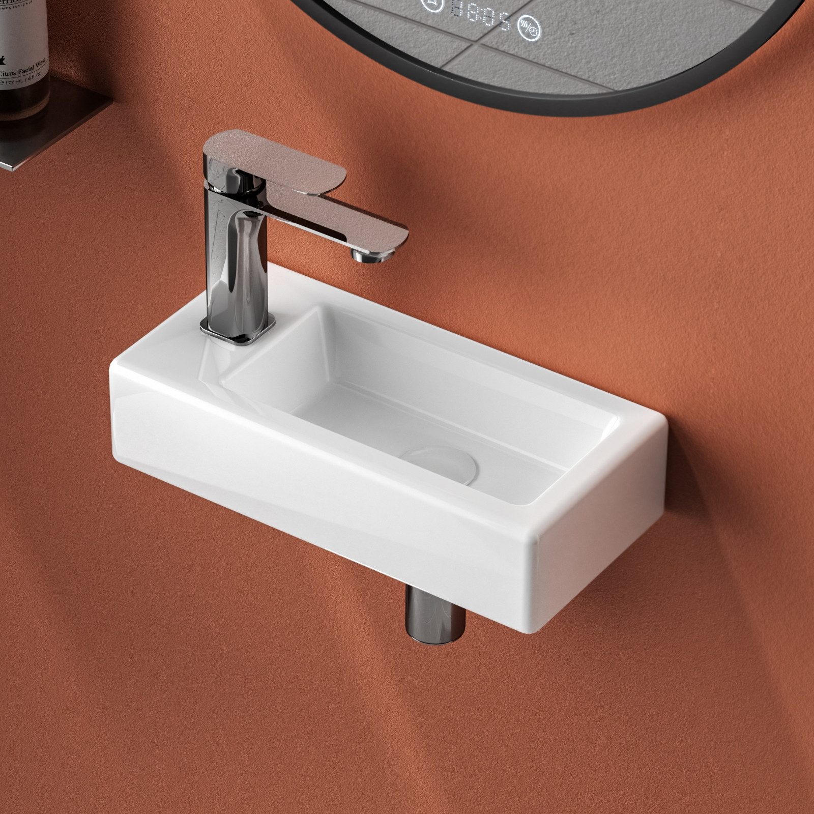 EMKE Waschbecken Handwaschbecken Keramik Waschbecken Waschtisch Hängewaschb günstig online kaufen