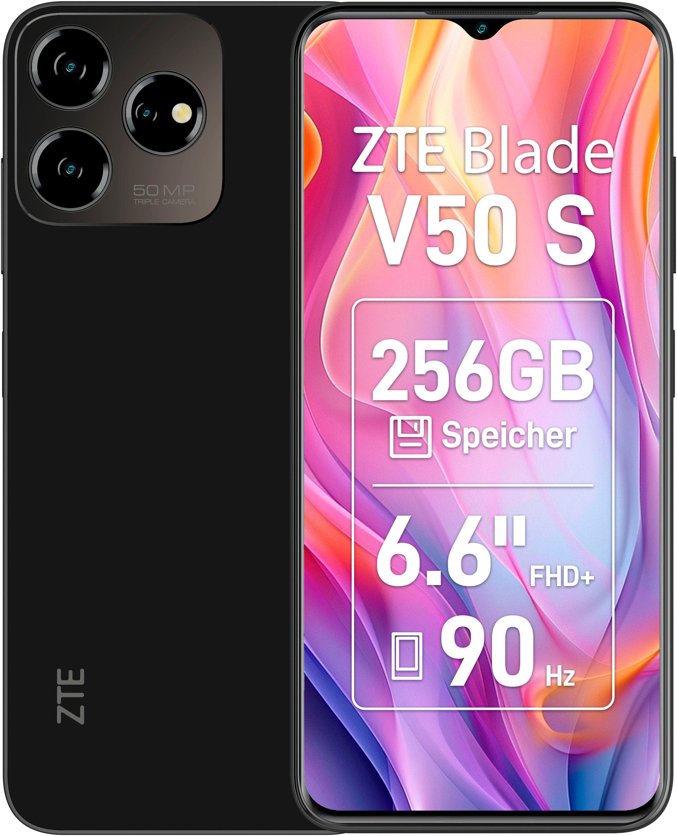 ZTE Blade V50S Smartphone (16,76 cm/6,6 Zoll, 256 GB Speicherplatz, 50 MP Kamera)