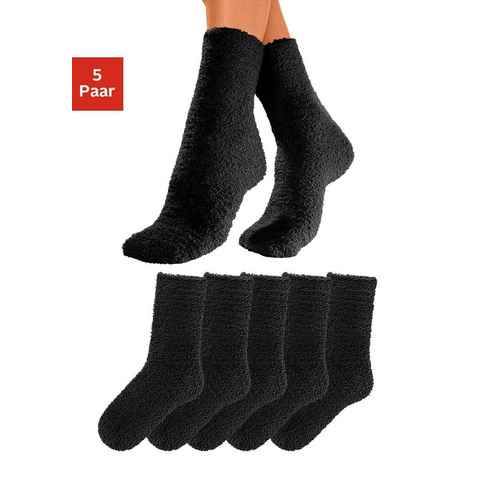 Lavana Kuschelsocken (Set, 5-Paar) ideal als Hausschuhersatz