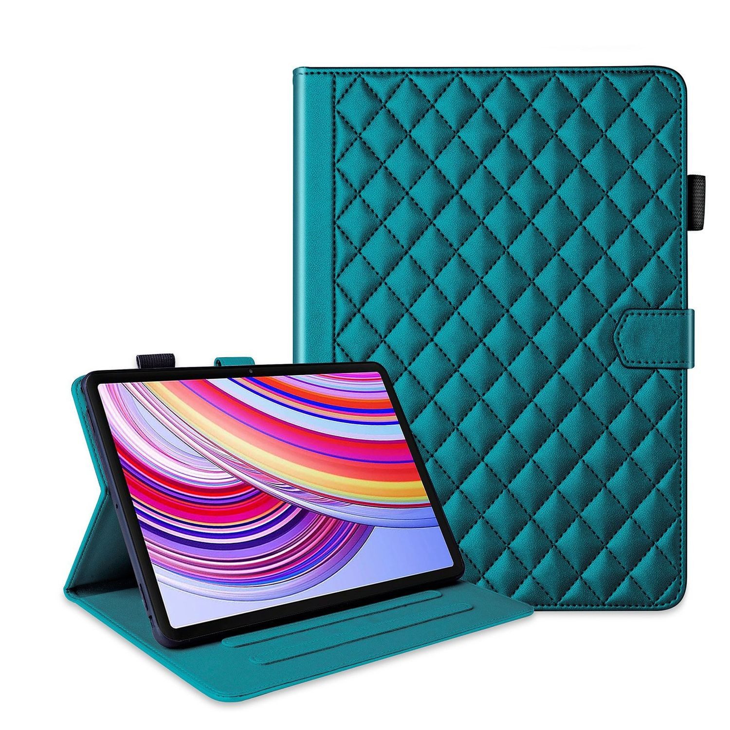 Wigento Tablet-Hülle Für Xiaomi Redmi Pad Pro 12.1 Design Kunstleder Hülle Standfunktion, Kunstlederhülle mit Rhombus-Textur und Standfunktion
