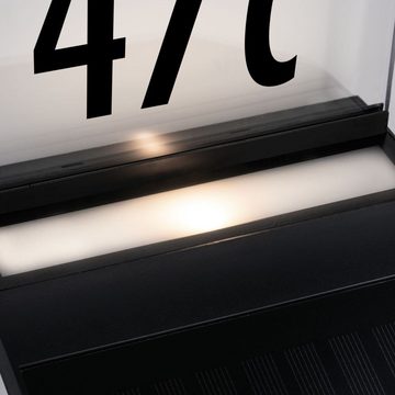 Paulmann LED Solarleuchte LED Solar Hausnummernleuchte Yoko in Anthrazit 120lm IP44, keine Angabe, Leuchtmittel enthalten: Ja, fest verbaut, LED, warmweiss, Solarleuchten