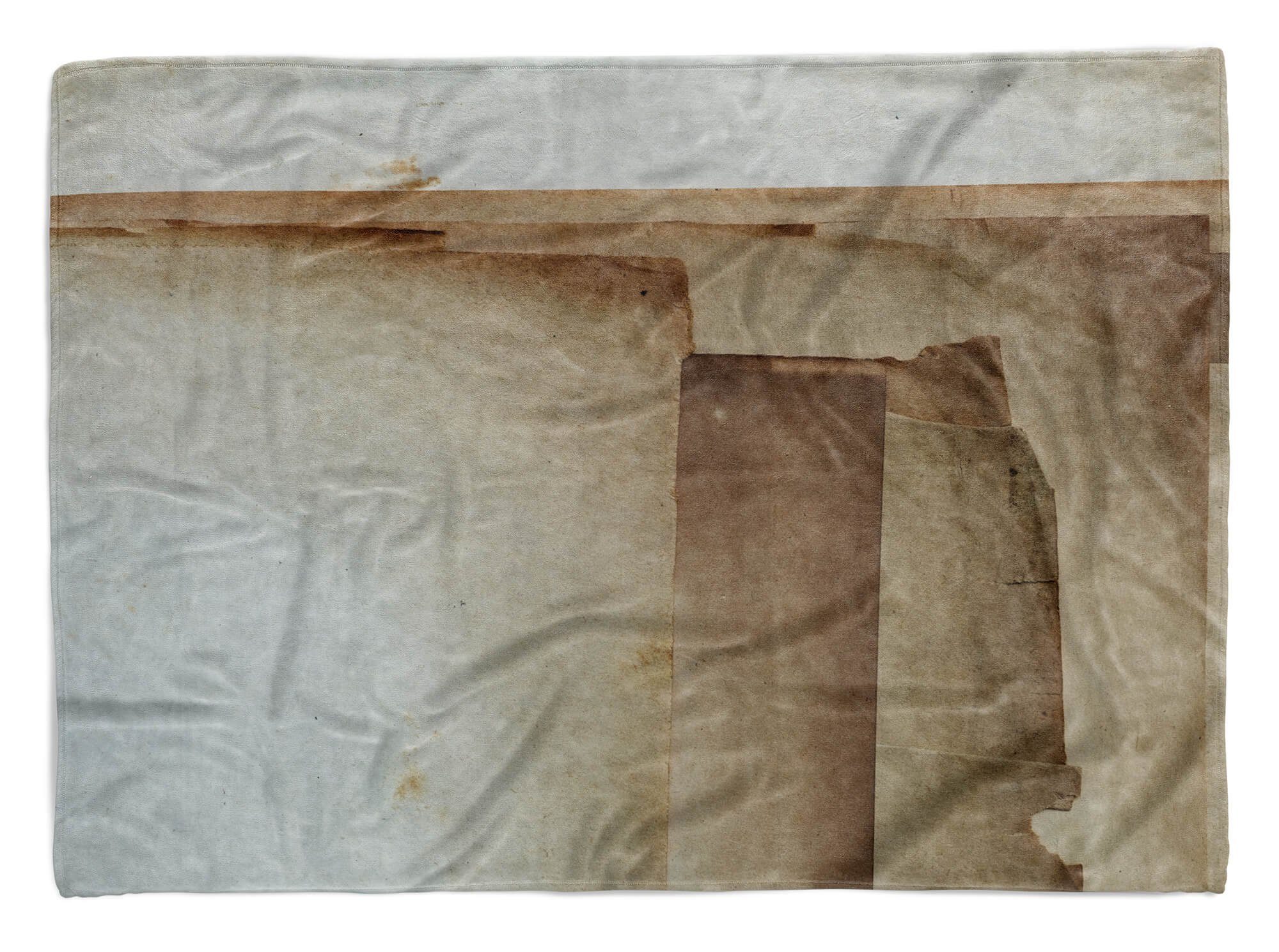 Handtuch Kuscheldecke Papier mit Baumwolle-Polyester-Mix Fotomotiv Nahaufnah, Saunatuch altes Handtuch Handtücher Motiv Art (1-St), Strandhandtuch Sinus