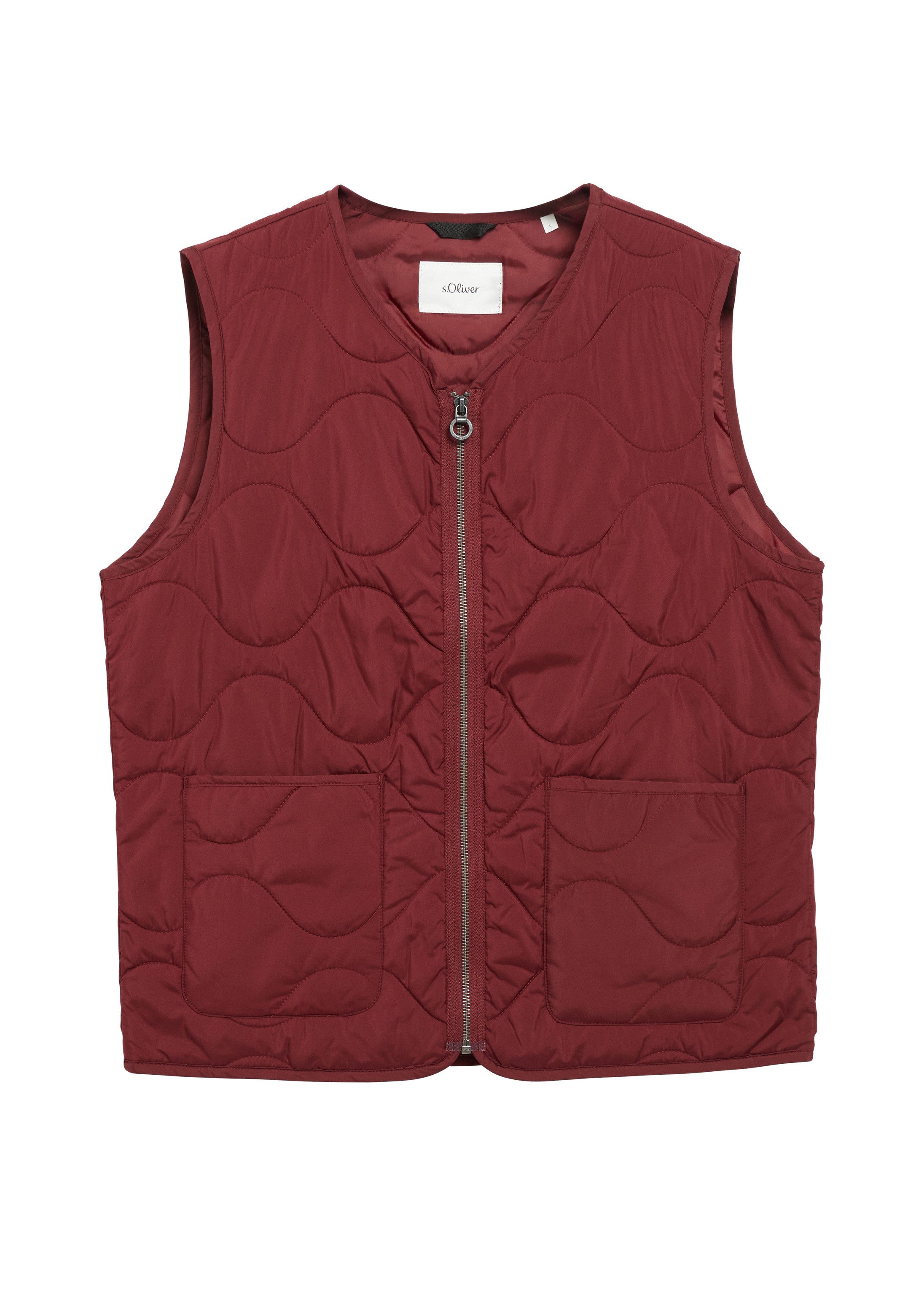 s.Oliver Outdoorjacke Outdoor-Weste Leichte Steppweste mit aufgesetzten Taschen