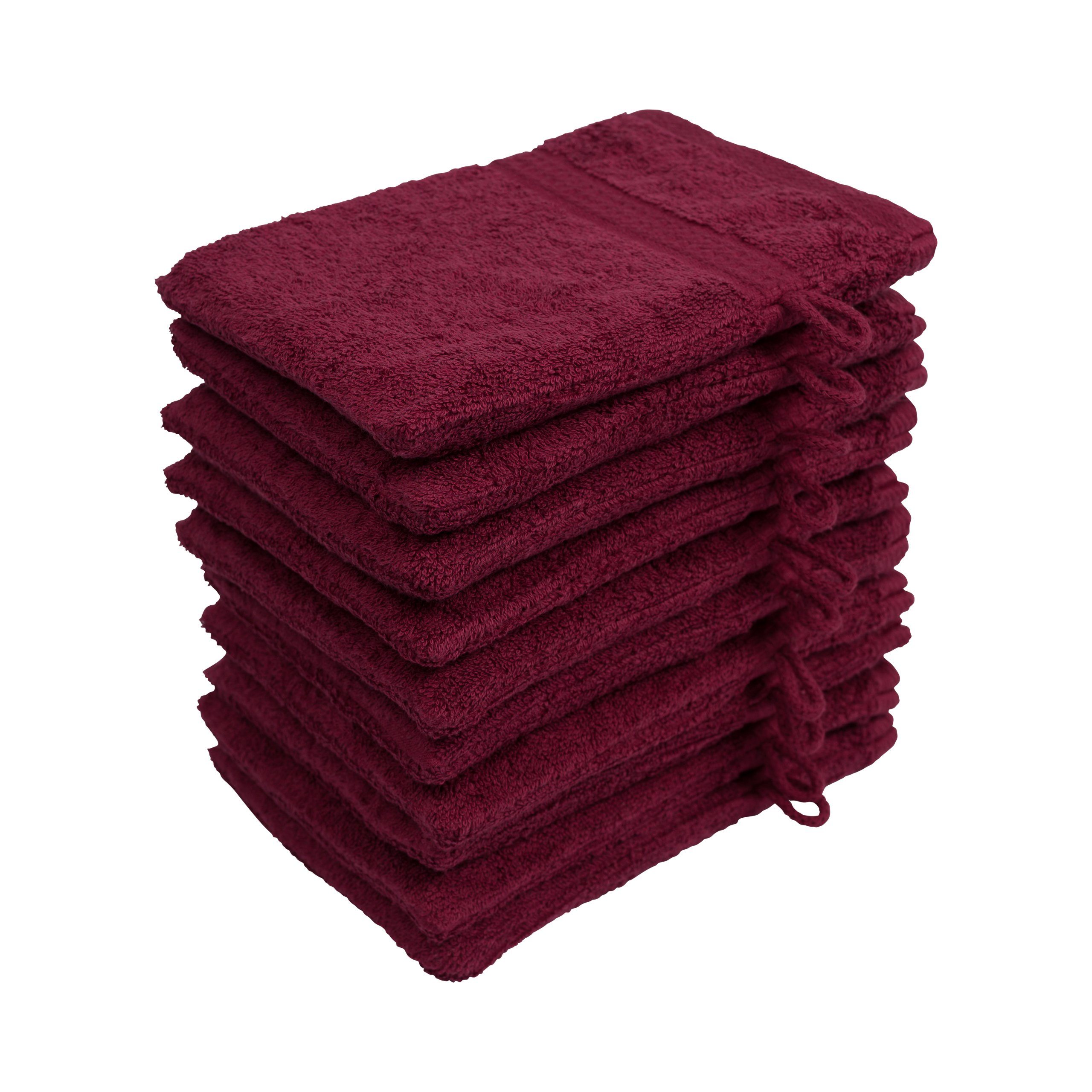 Hometex Premium Textiles Waschhandschuh Waschhandschuh, (10er Set), Viele verschiedene Farben