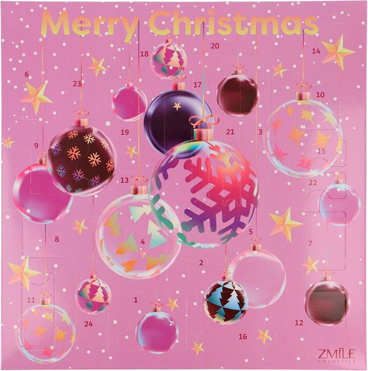 ZMILE COSMETICS Kosmetik-Adventskalender 3D Christmas Balls (24-tlg), vegane Kosmetik