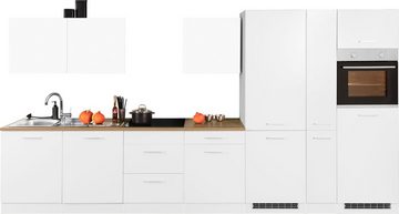 HELD MÖBEL Küchenzeile Kehl, ohne E-Geräte, 390cm, für Kühl/Gefrierkombination und Geschirrspüler
