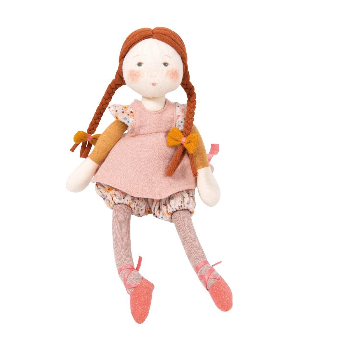 Moulin Roty Babypuppe Rosalies Stoffpuppe Fleur weiche Puppe für Rollenspiel und Kuscheln (1-tlg), Stoffpuppe