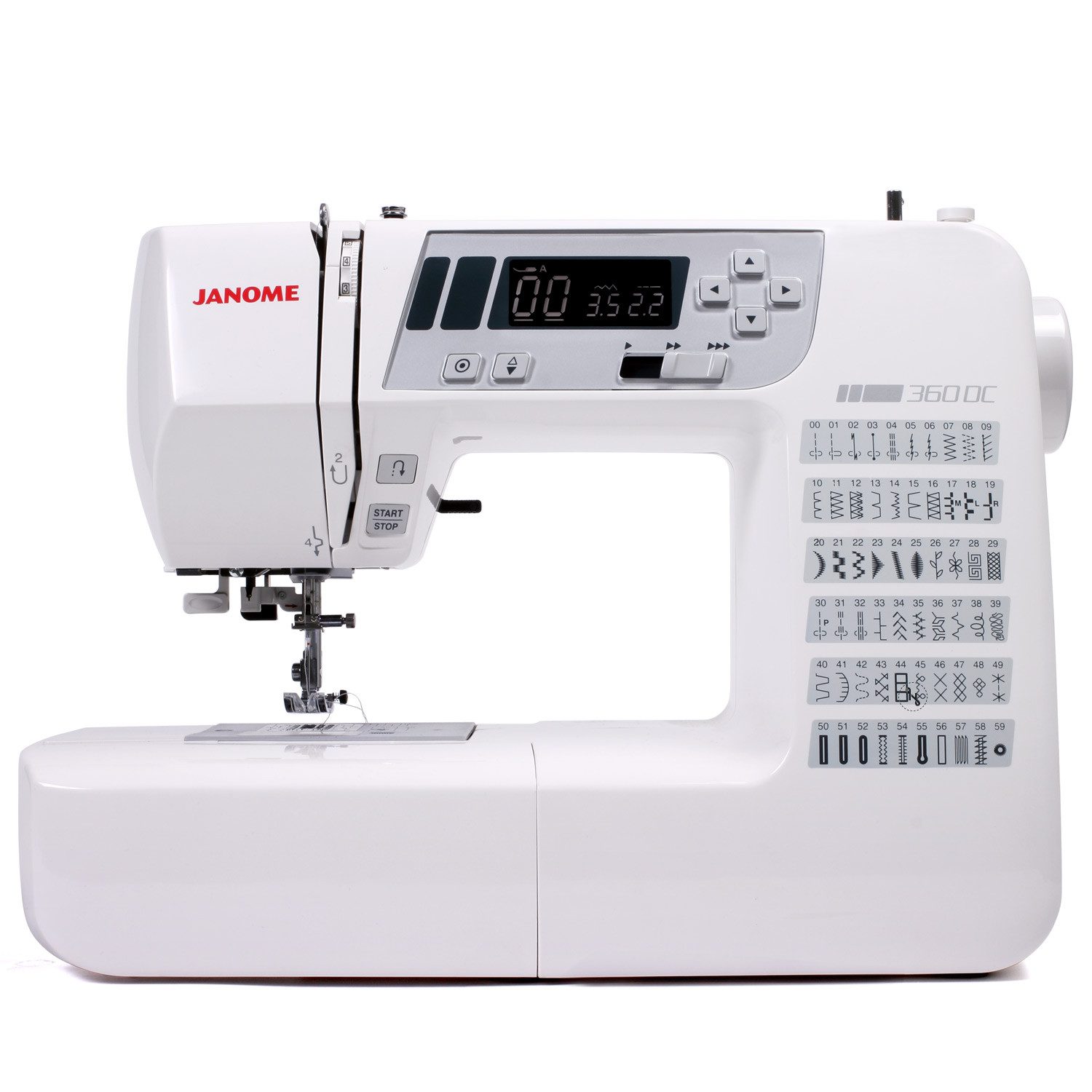 Janome Nähmaschine 360 DC, 59 Programme