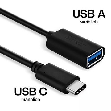 CABLETEX USB C zu USB A Adapter, OTG USB 3.1 für Laptops, Tablets, Smartphones USB-Adapter USB-C zu USB 3.0 Typ A, Standard-USB, USB Typ A, usb, 21 cm, USB OTG On The Go