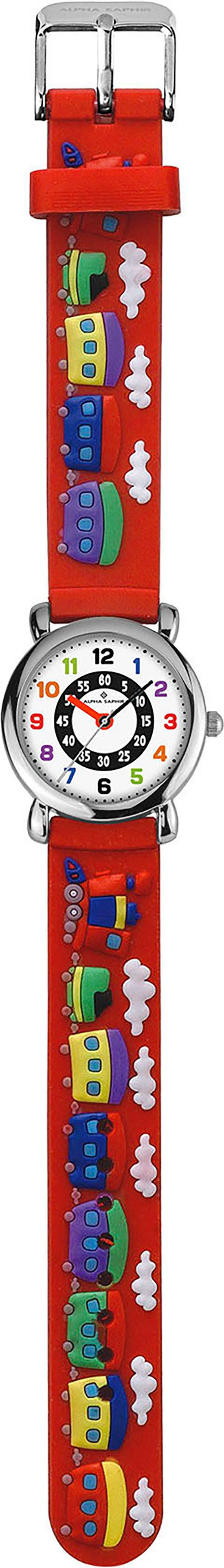ALPHA SAPHIR Quarzuhr 394E, Armbanduhr, Kinderuhr, analog, ideal auch als Geschenk