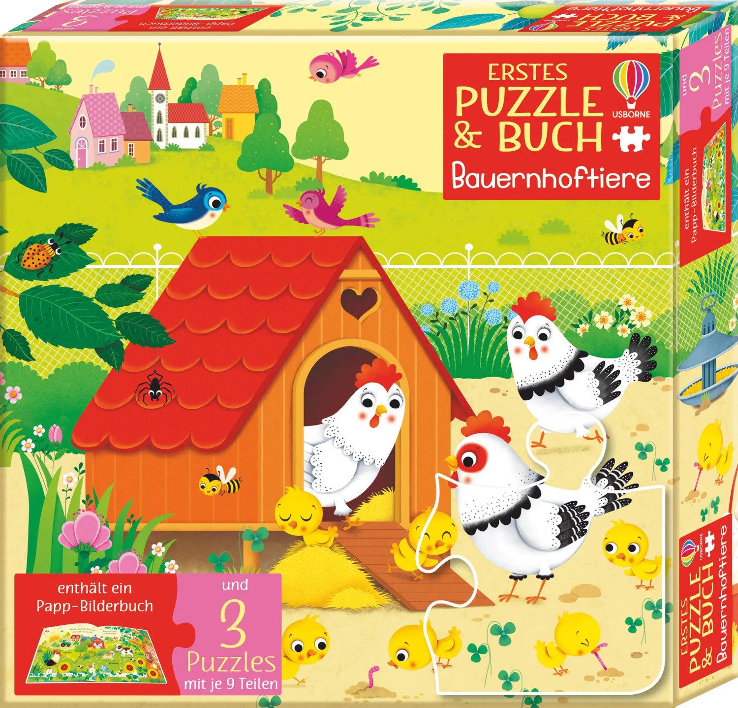 Puzzle Erstes Puzzle & Buch: Bauernhoftiere