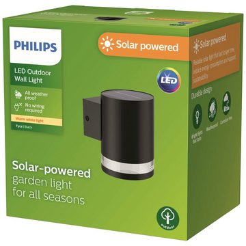Philips LED Solarleuchte Outdoor Solar Wandleuchte 1.5W, Tageslichtsensor