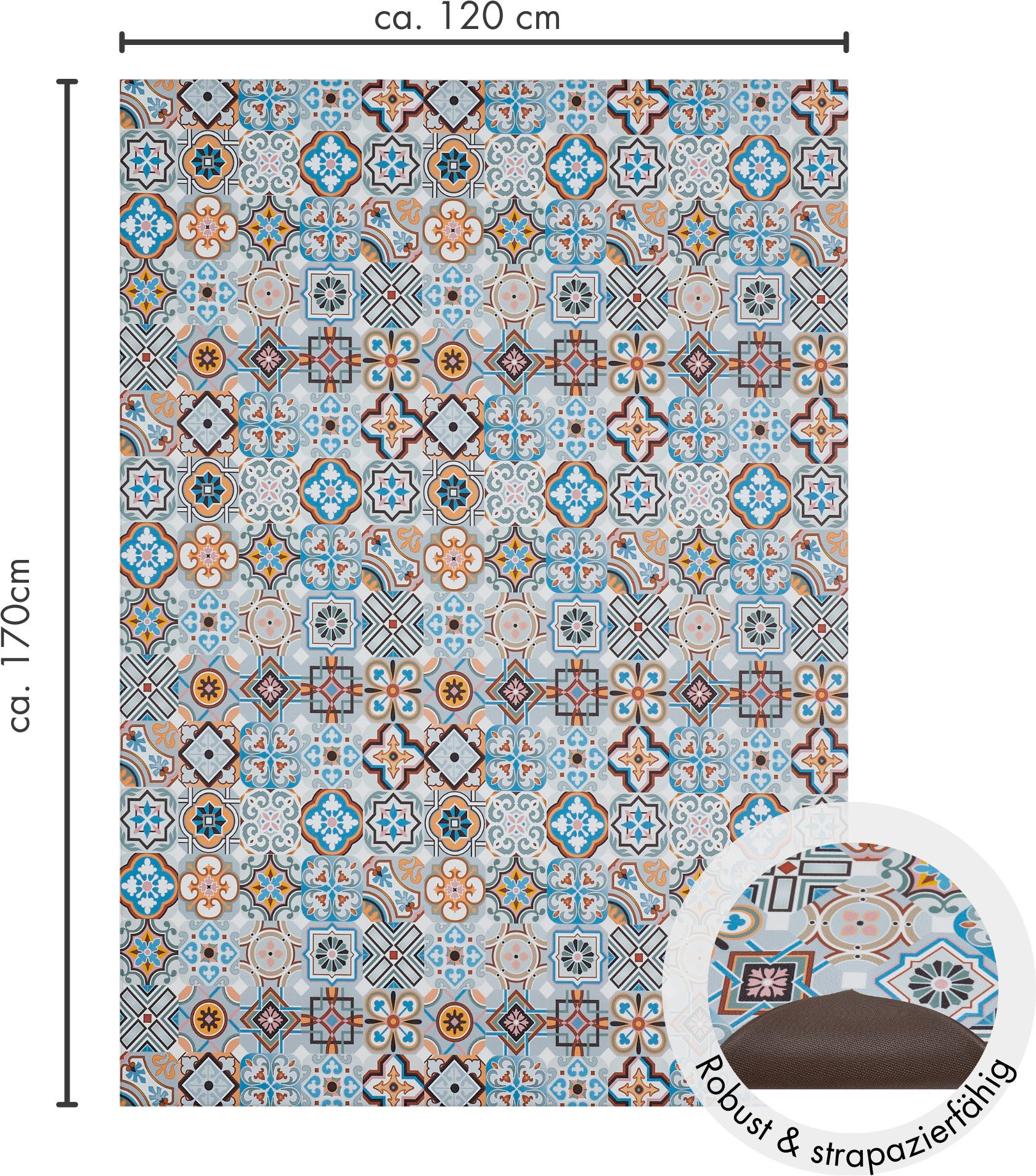Andiamo Vinylteppich "Marrakesch" rechteckig 3,5 mm Höhe abwischbar, rutsch günstig online kaufen