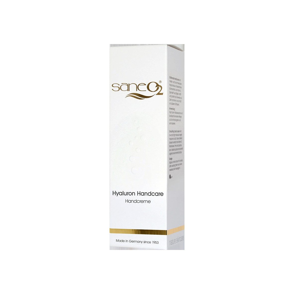 GW Nature Cosmetic Handcreme SaneO2® Hyaluron Handcare 30 ml - Handcreme, Mit Dual-Hyaluron für glatte, intensiv gepflegte Hände