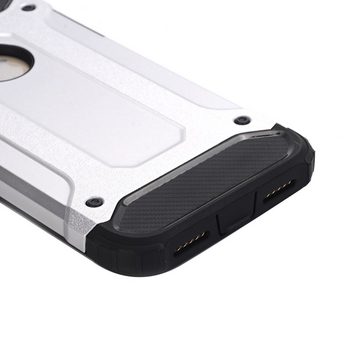 FITSU Handyhülle Outdoor Hülle für iPhone XS Silber 5,8 Zoll, Robuste Handyhülle Outdoor Case stabile Schutzhülle mit Eckenschutz