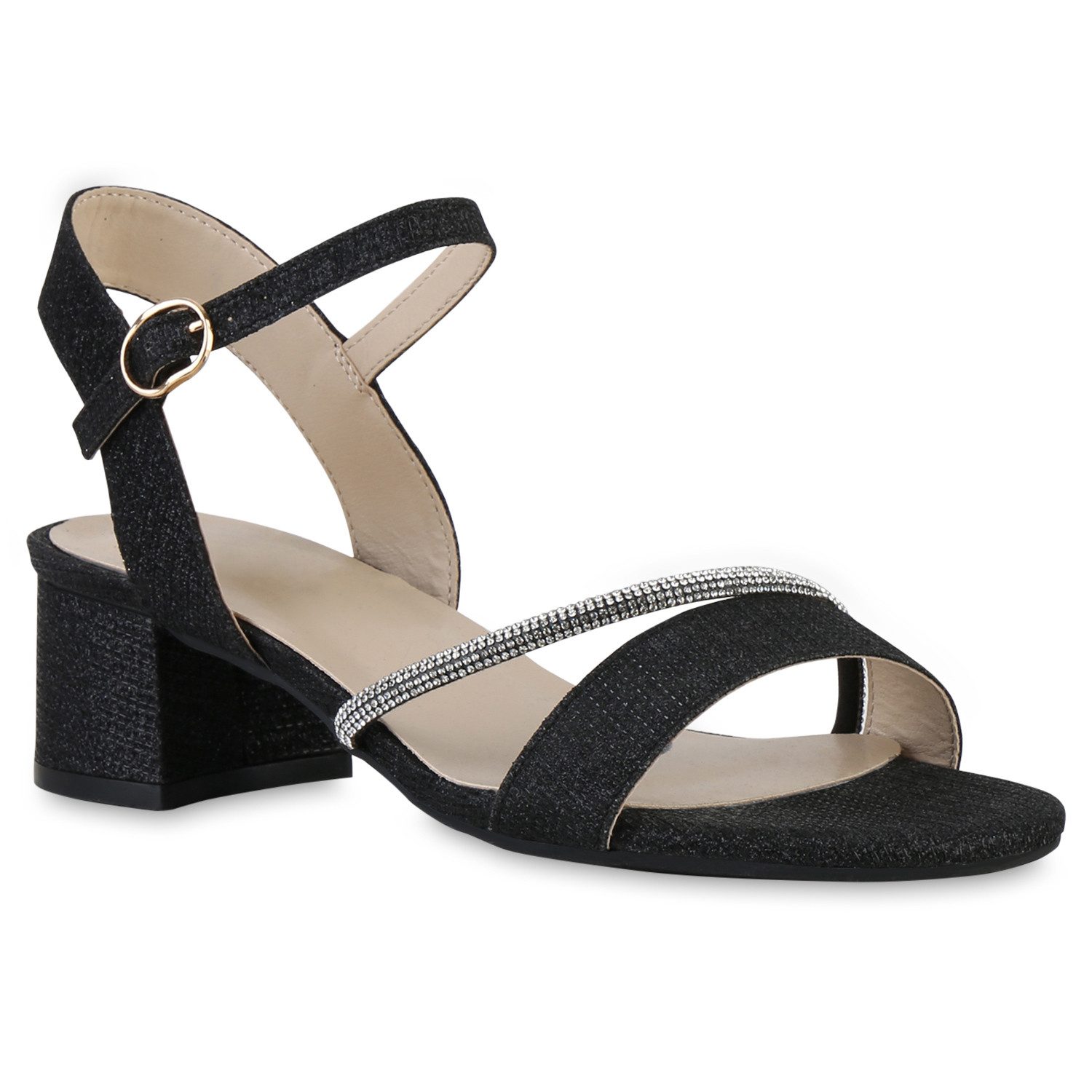 VAN HILL 841568 Riemchensandalette Damen Riemchensandaletten Sandaletten Gl günstig online kaufen