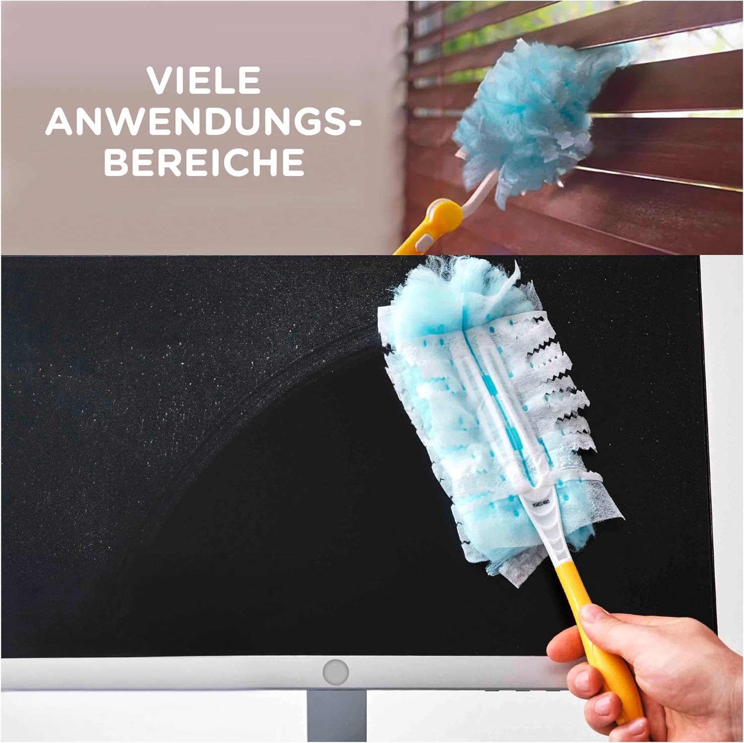 Swiffer Staubwedel 1x Swiffer Staubmagnet Kit mit 1 Handgriff und 7 Nachfülltücher (1-St), Duster Staubmagnet Starterset