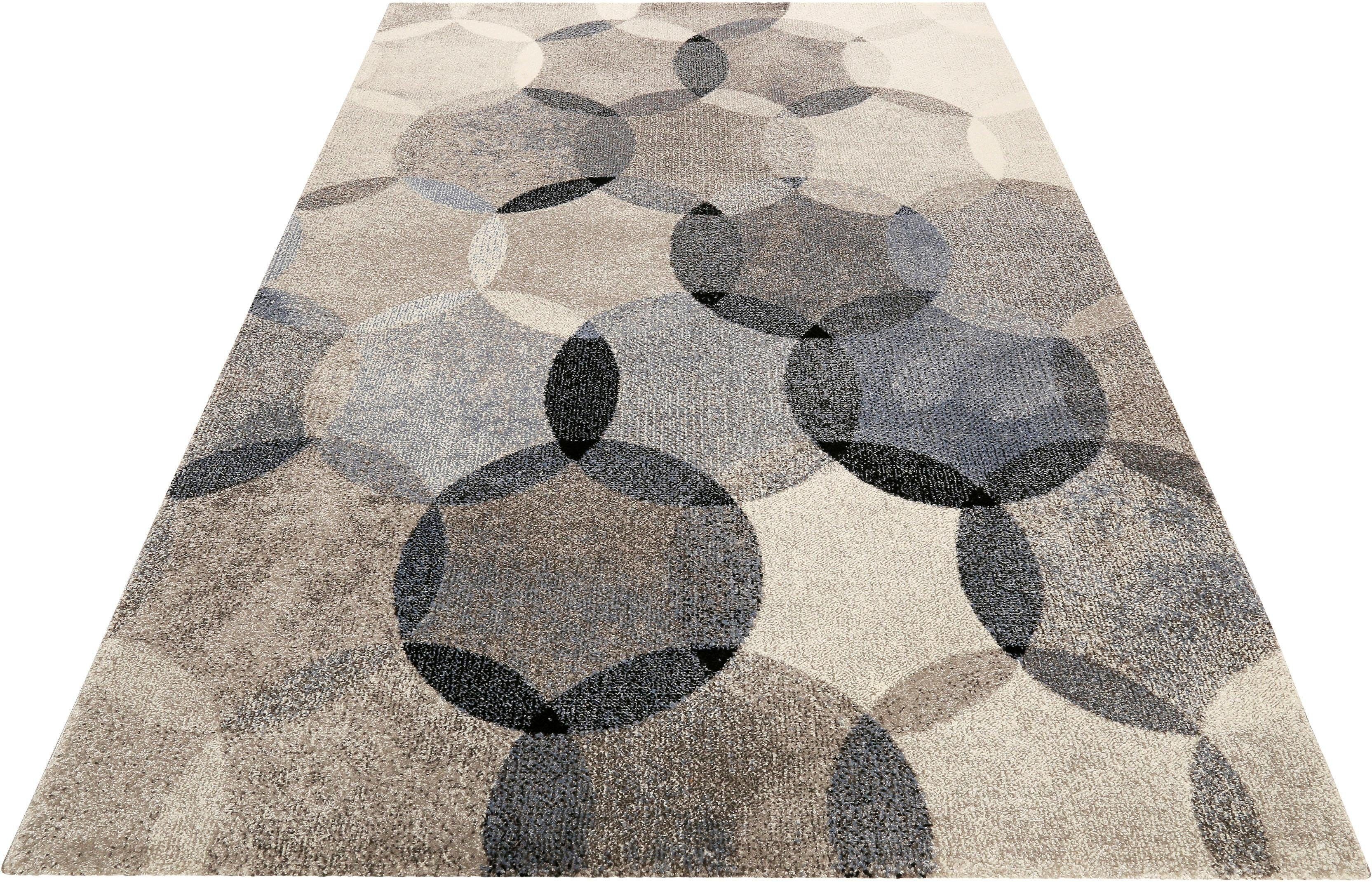 Esprit Teppich Modernina ESP-3378, rechteckig, Höhe: 13 mm, weicher Kurzflor in modernem Design, Wohnzimmer, Schlafzimmer, bunt