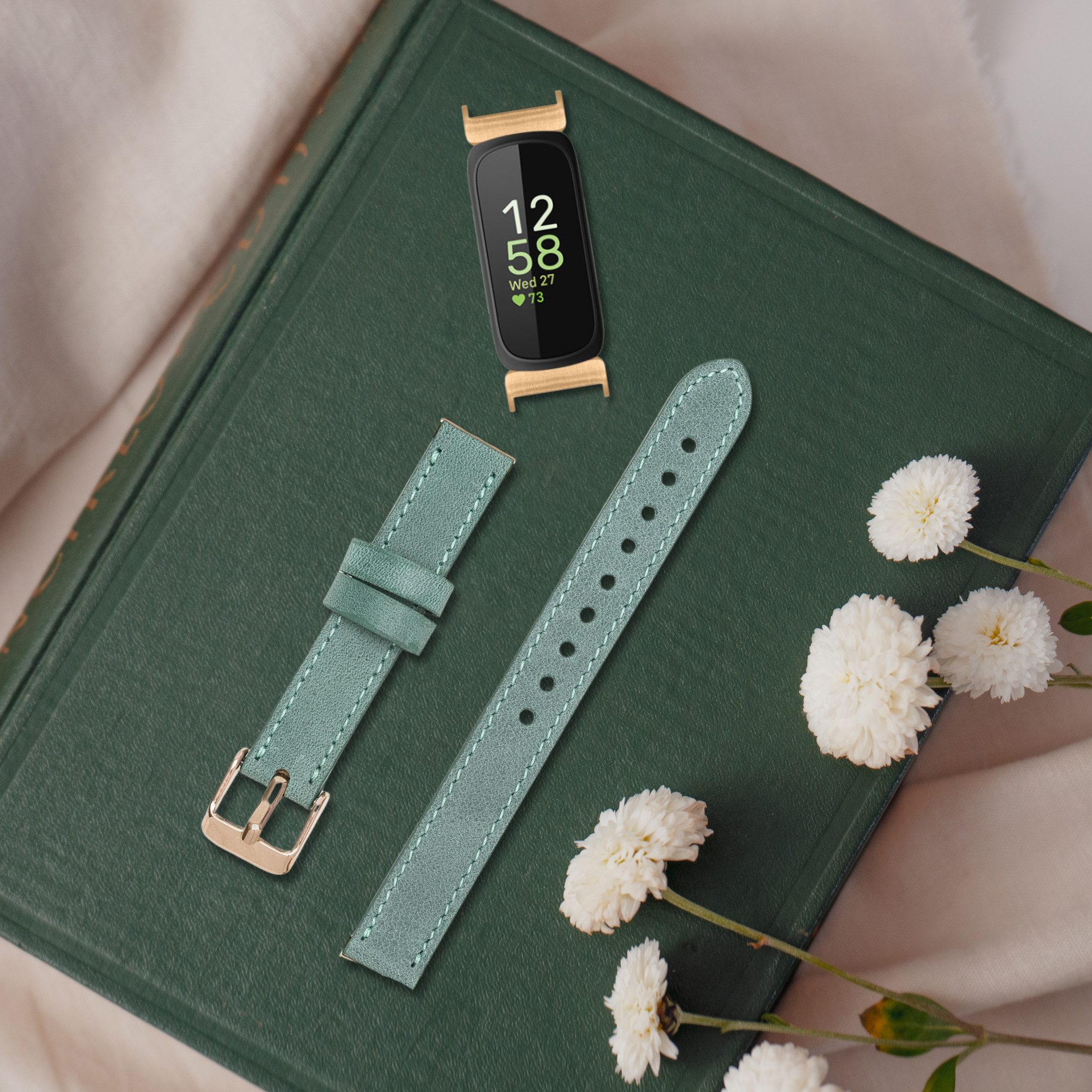 Renna Leather Uhrenarmband Fitbit Inspire 1 2 3 Leder Smart Uhrenarmband