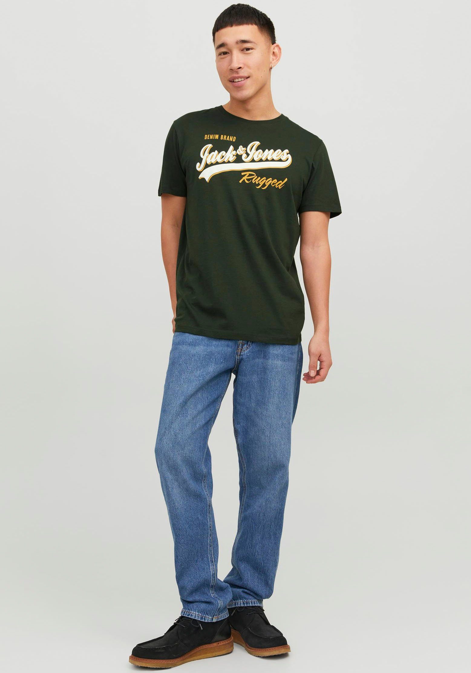 Jack Mountain JJELOGO Rundhalsshirt & View SS TEE AW23 COL Jones O-NECK SN 2