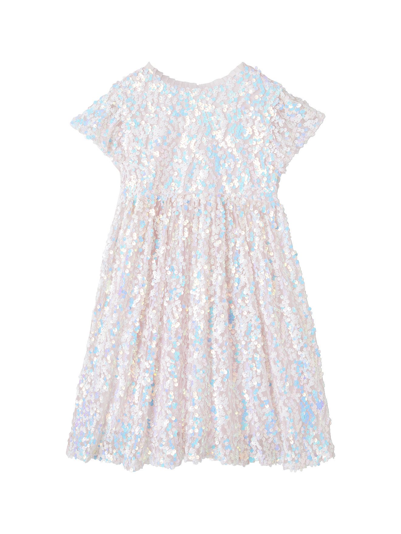 Minikleid Festliches Mädchen Kleid mit Pailletten