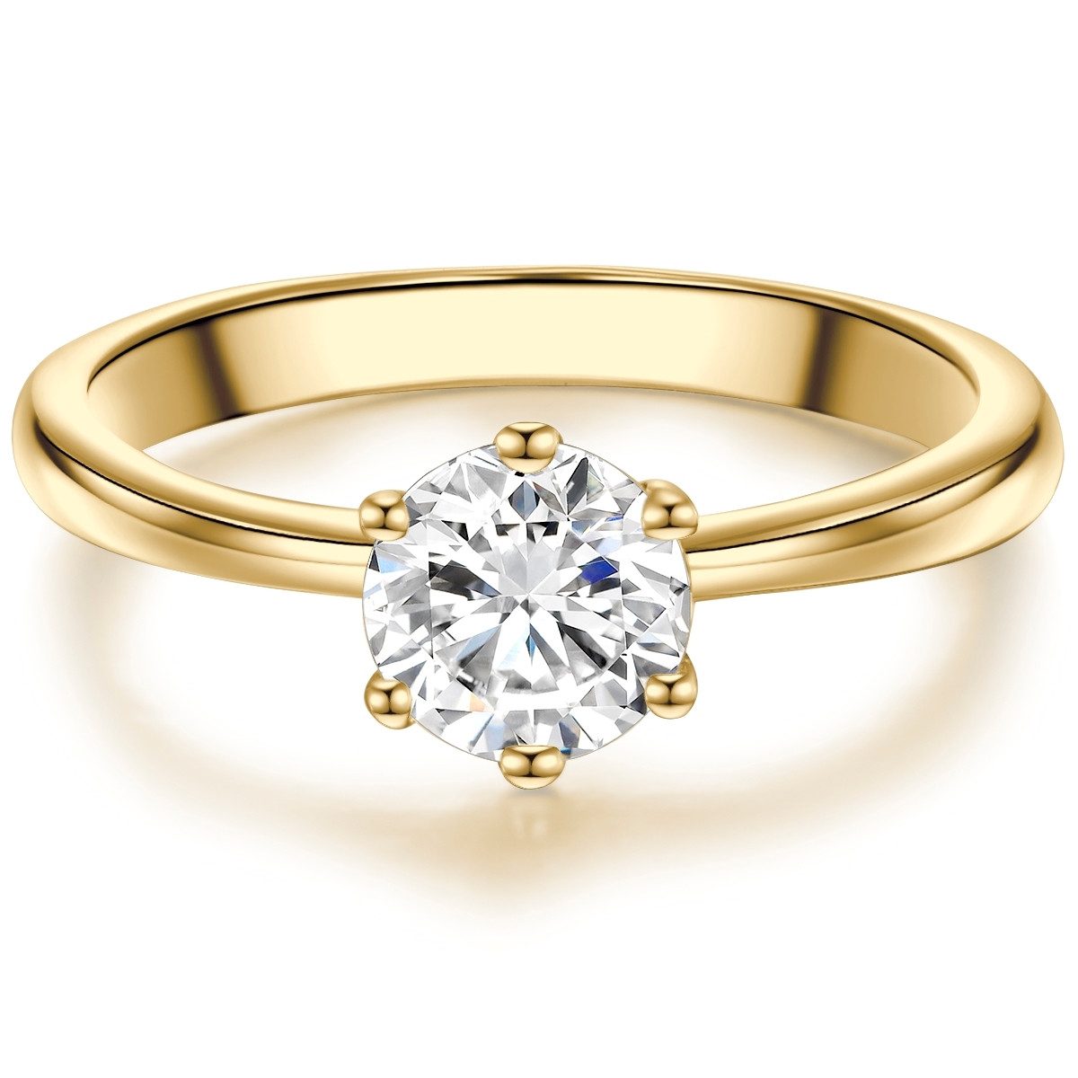 Silberring gelbgold