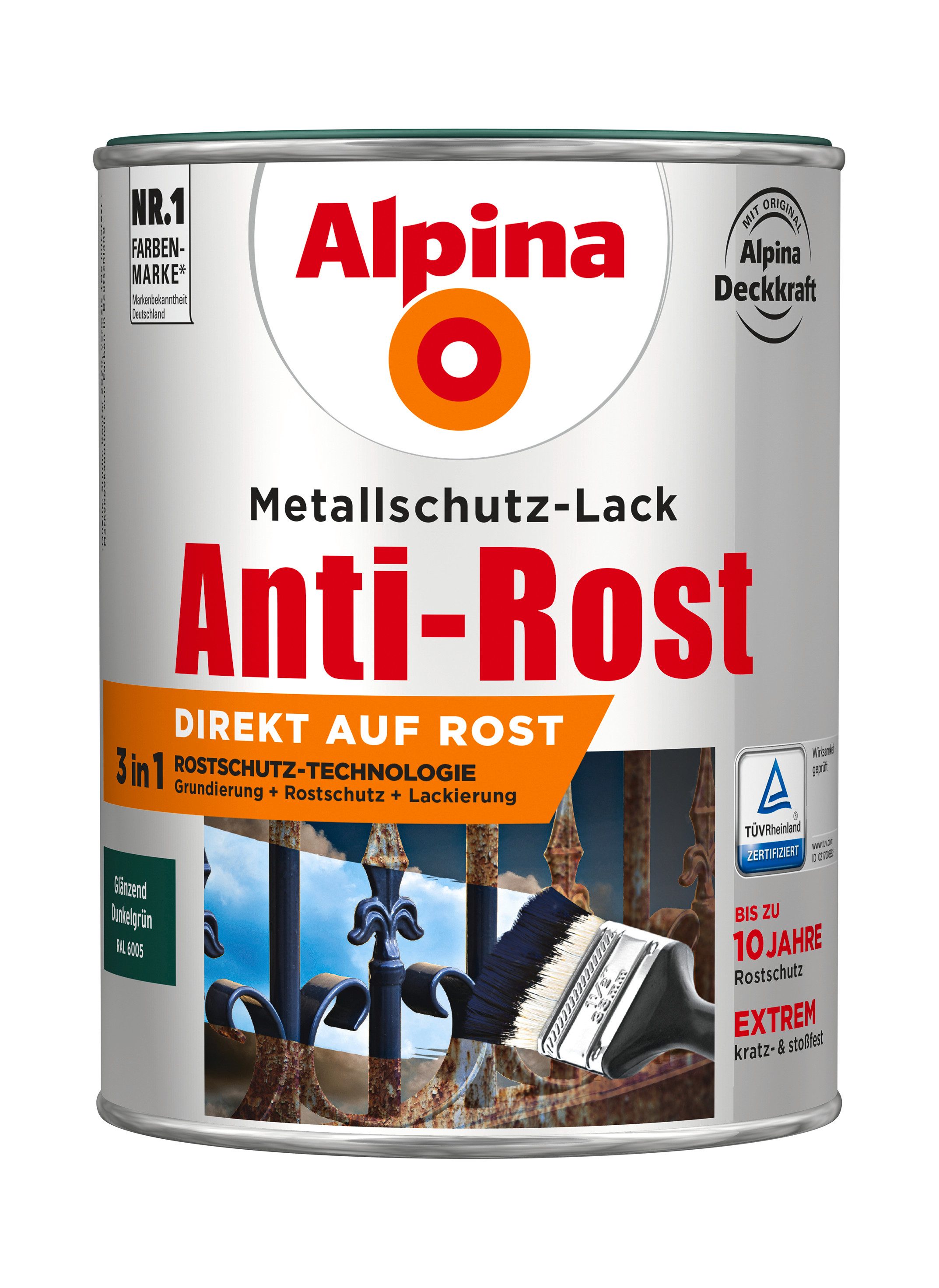 Alpina Metallschutzlack Metallschutzlack Anti-Rost glänzend