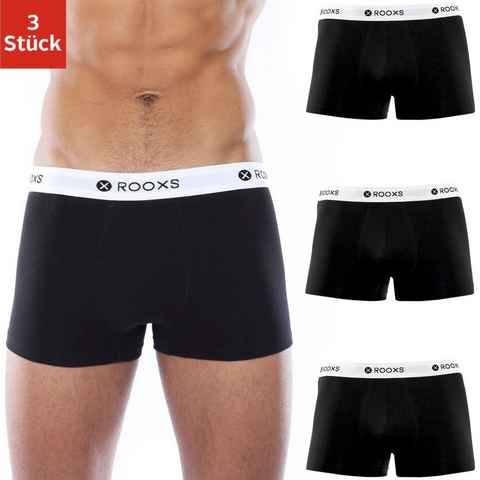 ROOXS Boxershorts Enge Unterhosen Herren Männer (3-St) Baumwolle Retroshorts