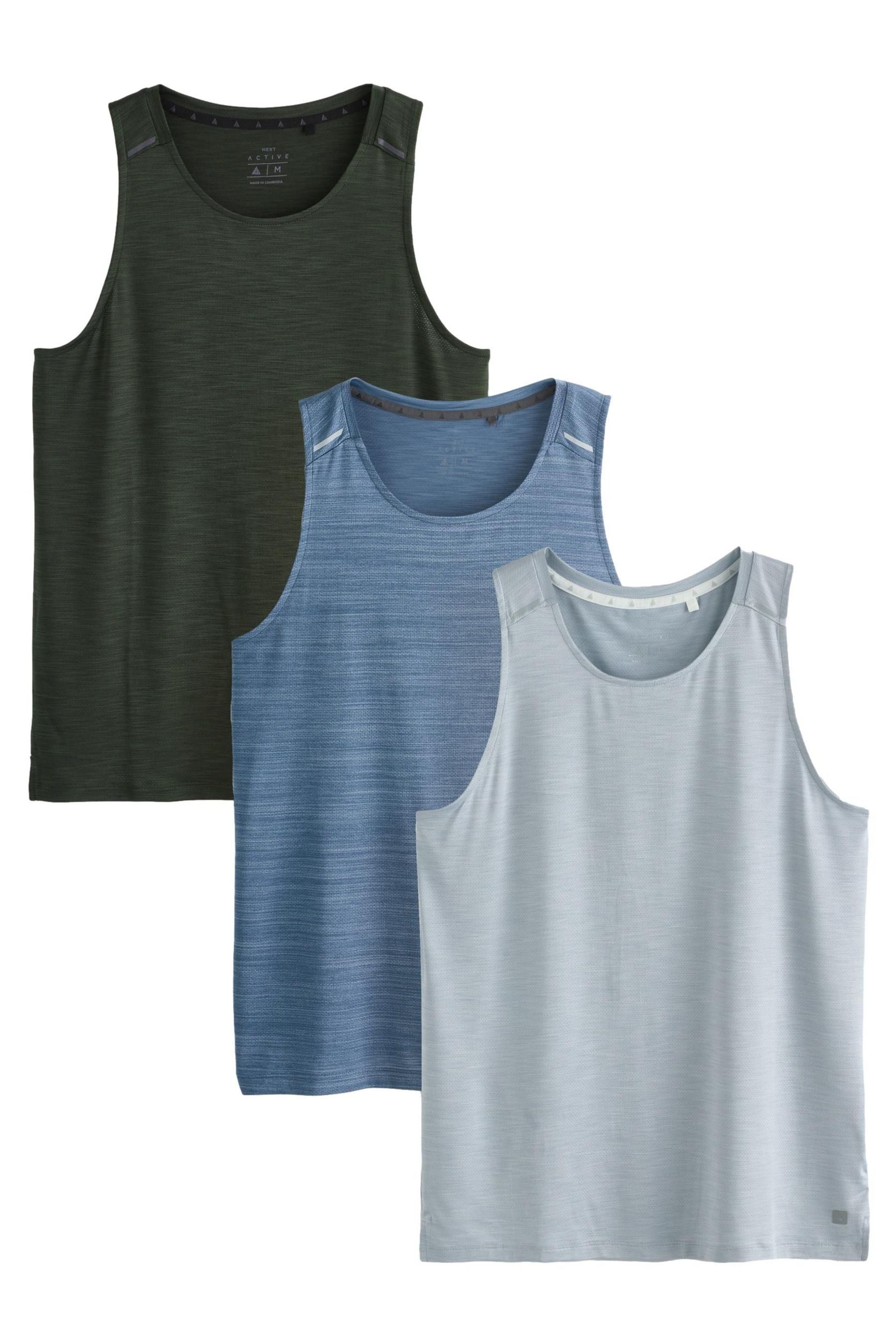 Trägertop Active Gym Trägerhemden mit Mesh im 3er-Pack