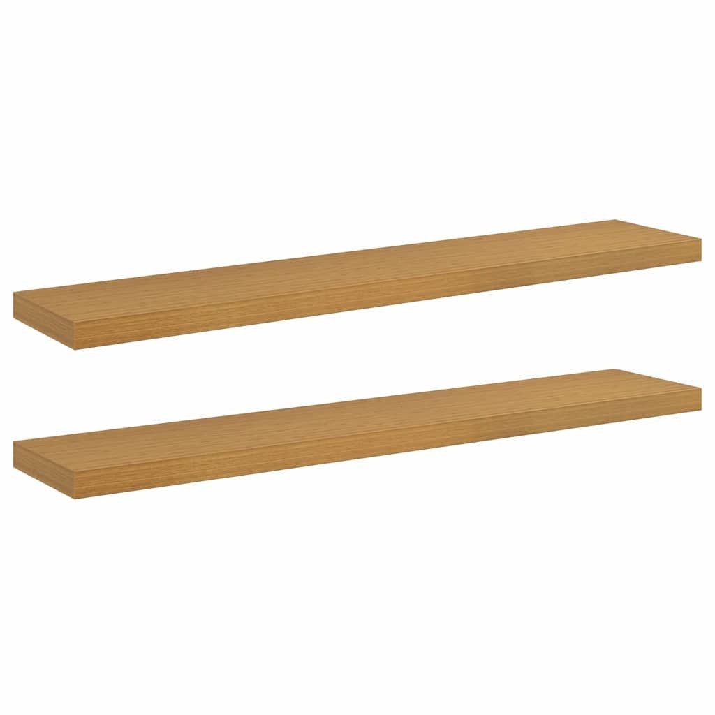 vidaXL Regal Wandregal 2 stk. Beige 120 x 23,5 x 3,8 cm Holzwerkstoff, 2-tlg.