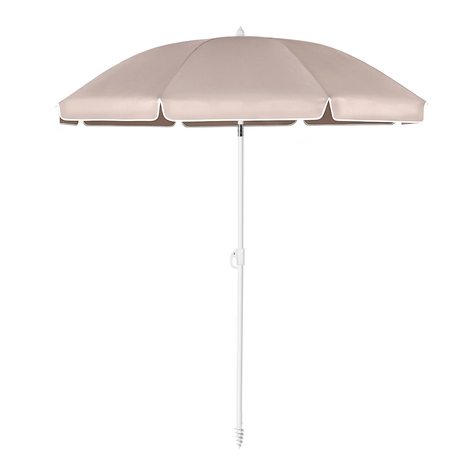 SUNULA Sonnenschirm 160 cm Balkonschirm Strandschirm knickbar mit Bodenhülse & Schutzhülle, Höhenverstellbar und Neigbar, UV-Schutz 50+